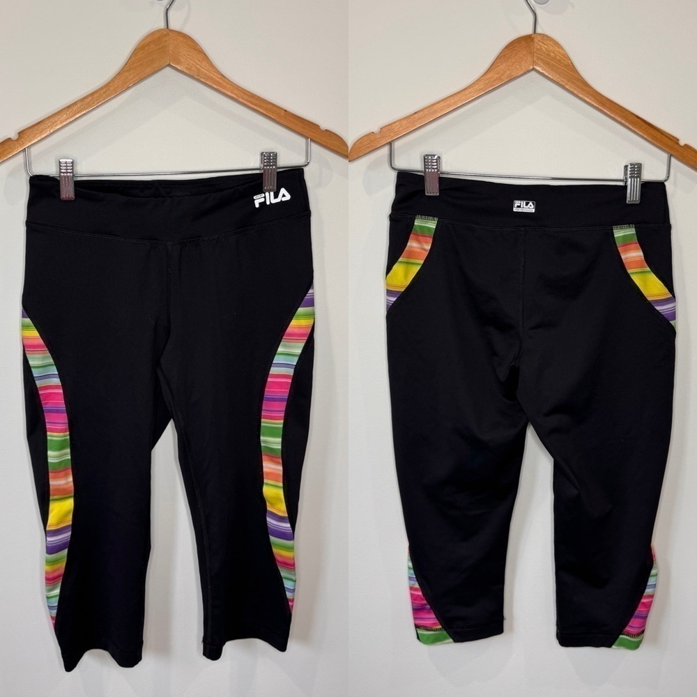 Fila Performance Black Capri Leggings (Small)